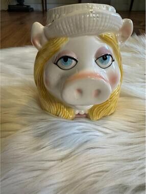 Vintage MUPPETS Mug Miss Piggy Cup Ceramic Jim Henson SIGMA